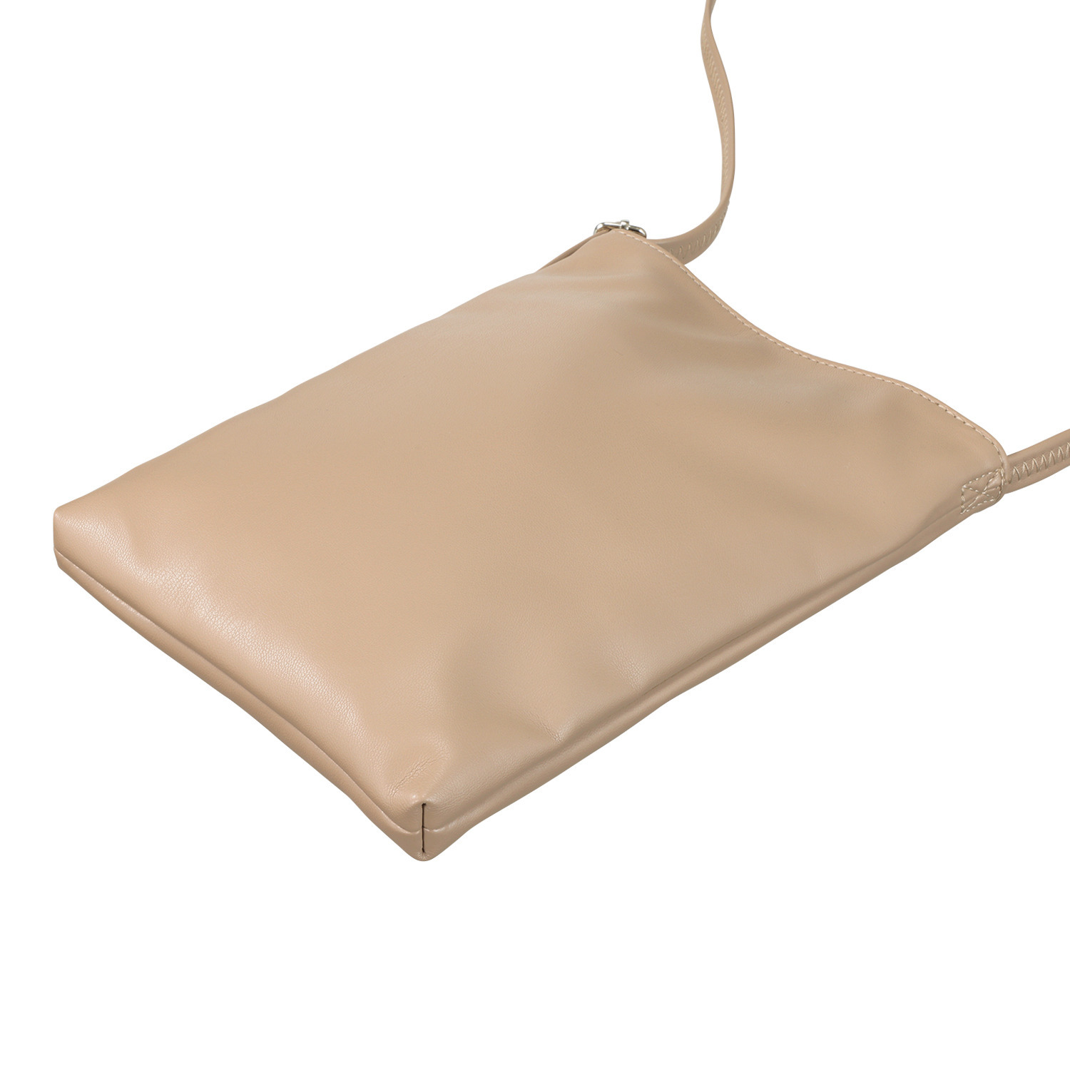 モーヴ 長財布も入る もっちり柔らか ミニショルダーバッグ