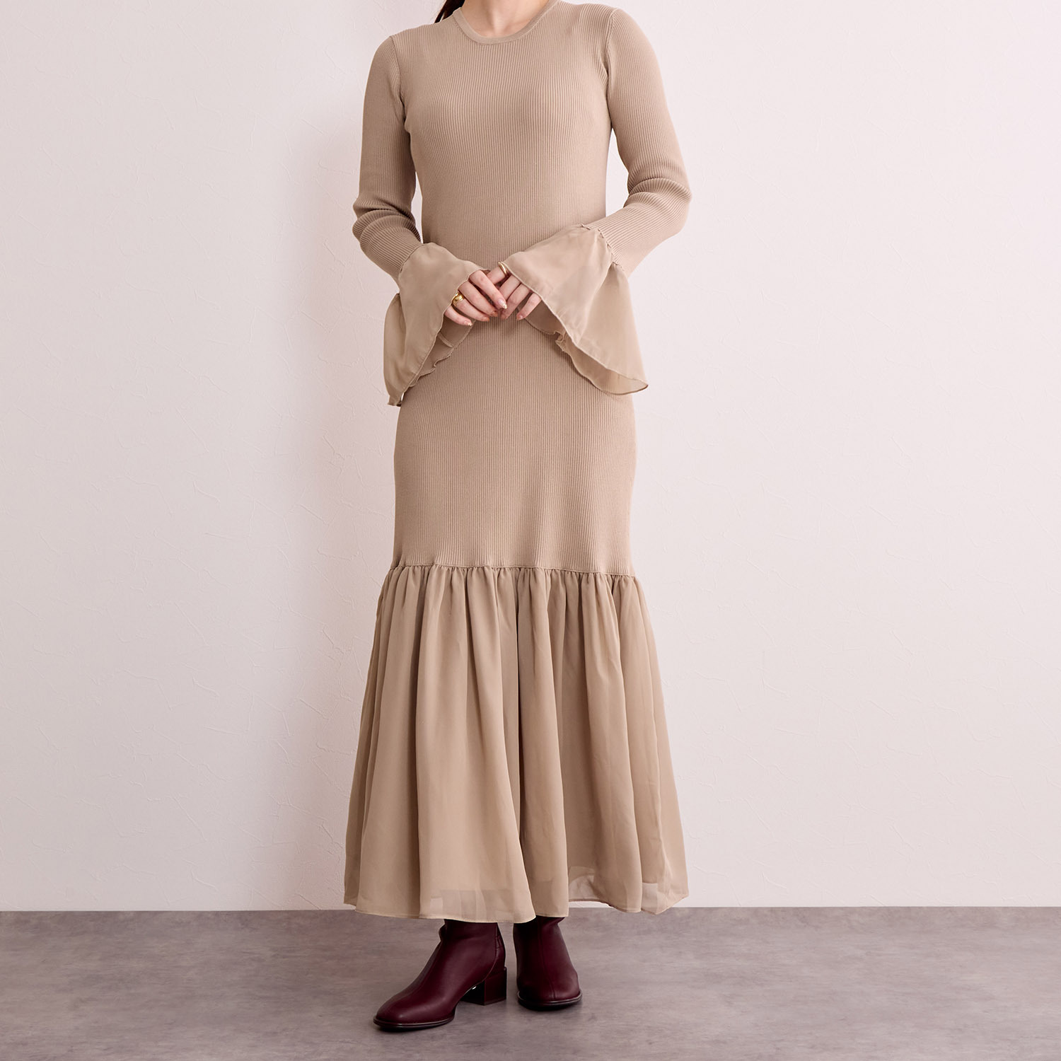 卑弥呼 ストレッチシープ クロコダイル型押し切替 ショートブーツ