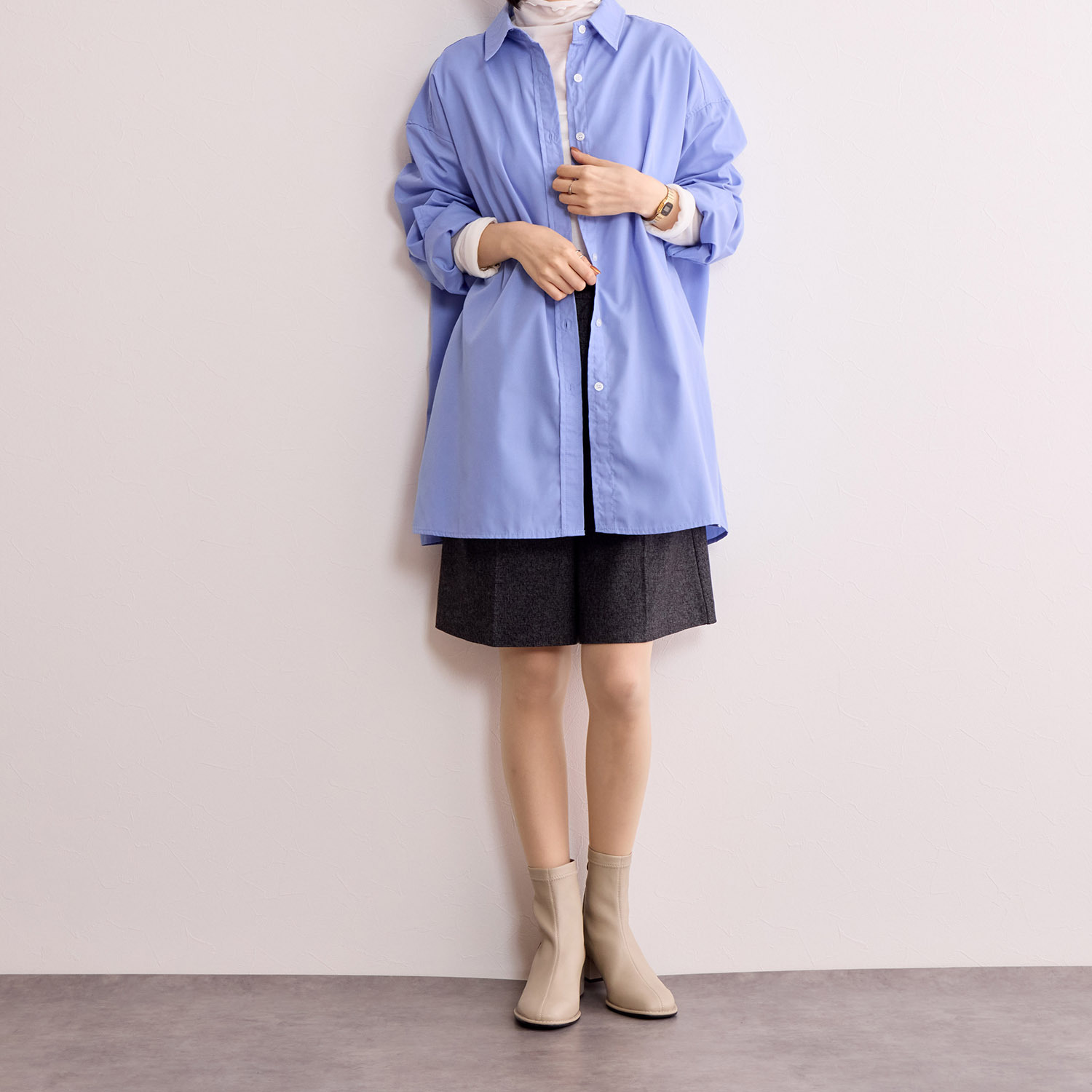 卑弥呼 ストレッチシープ クロコダイル型押し切替 ショートブーツ