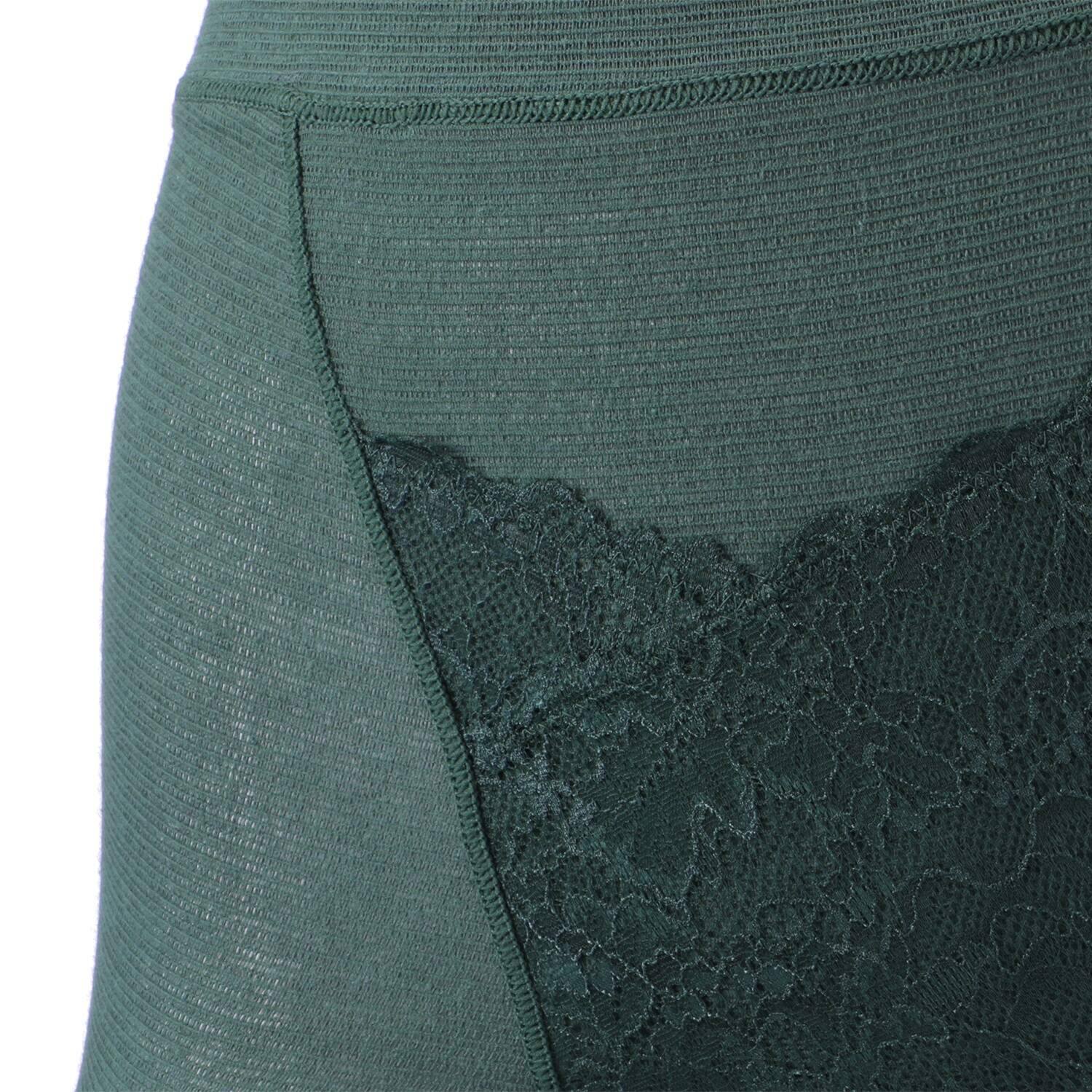 丸福ガーゼ 吸水速乾・抗菌防臭 綿モダール混 極上楽ちん 一分丈レーシーショーツ 同色２枚セット