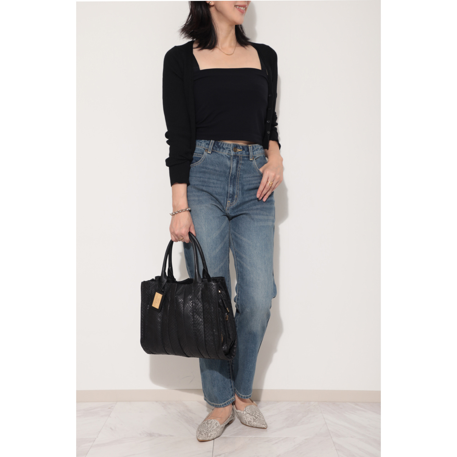 レザージュエルズ ギャレリア　ココリュクス カラーはお任せ！ エキゾチックレザー バッグ＆ウォレット ２点セット