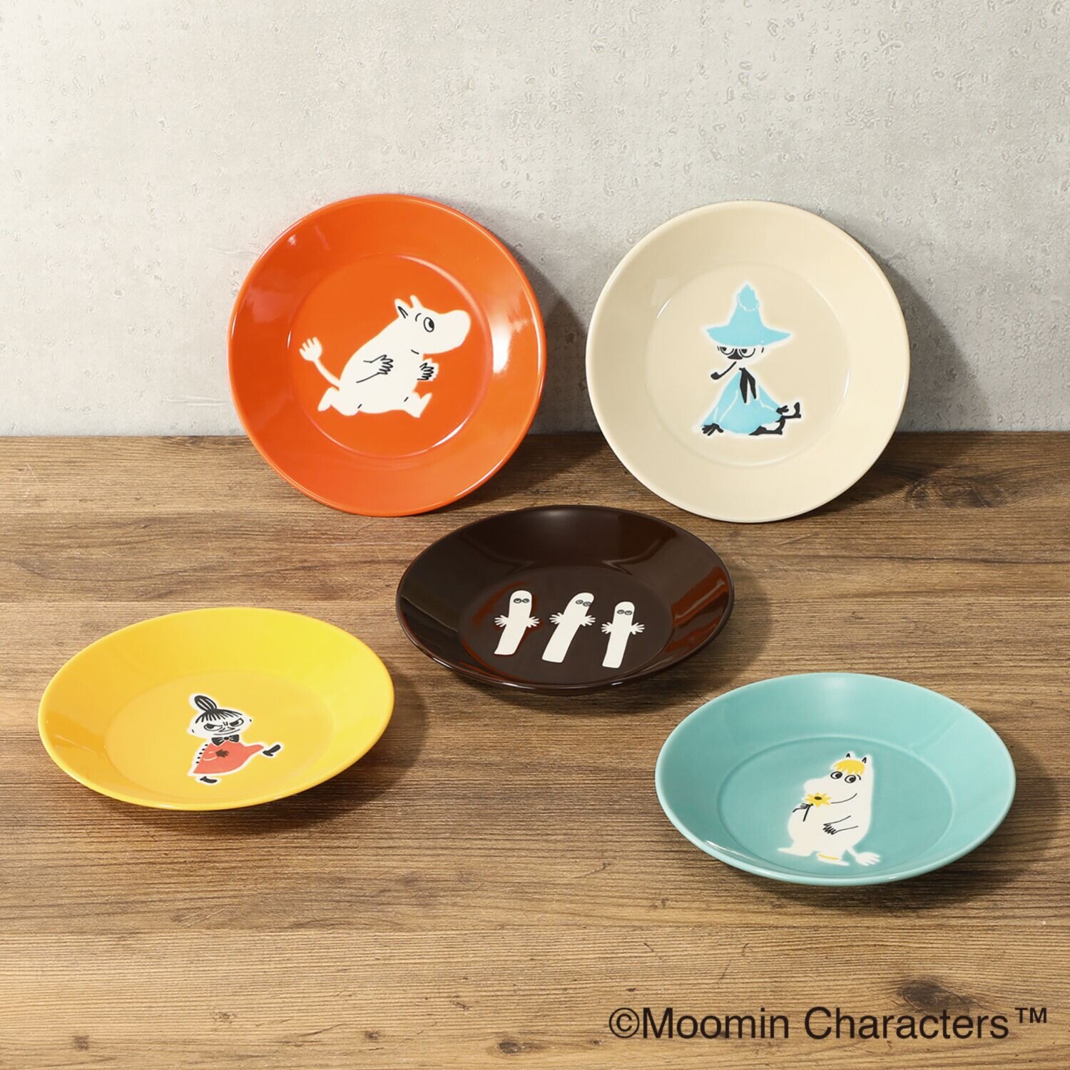 ムーミン 日本製 ファイブプレートセット １３．５ｃｍ