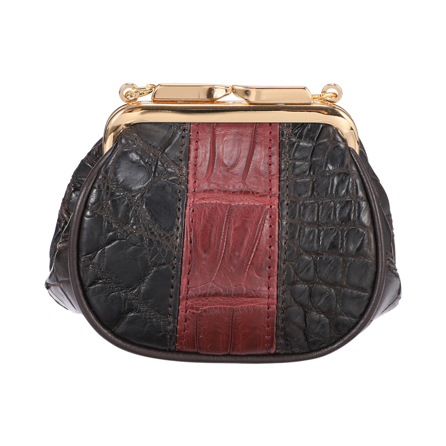 レザージュエルズ ギャレリア　ココリュクス クロコダイルポーチの カラーはお任せ！ がま口ポーチ２個セット