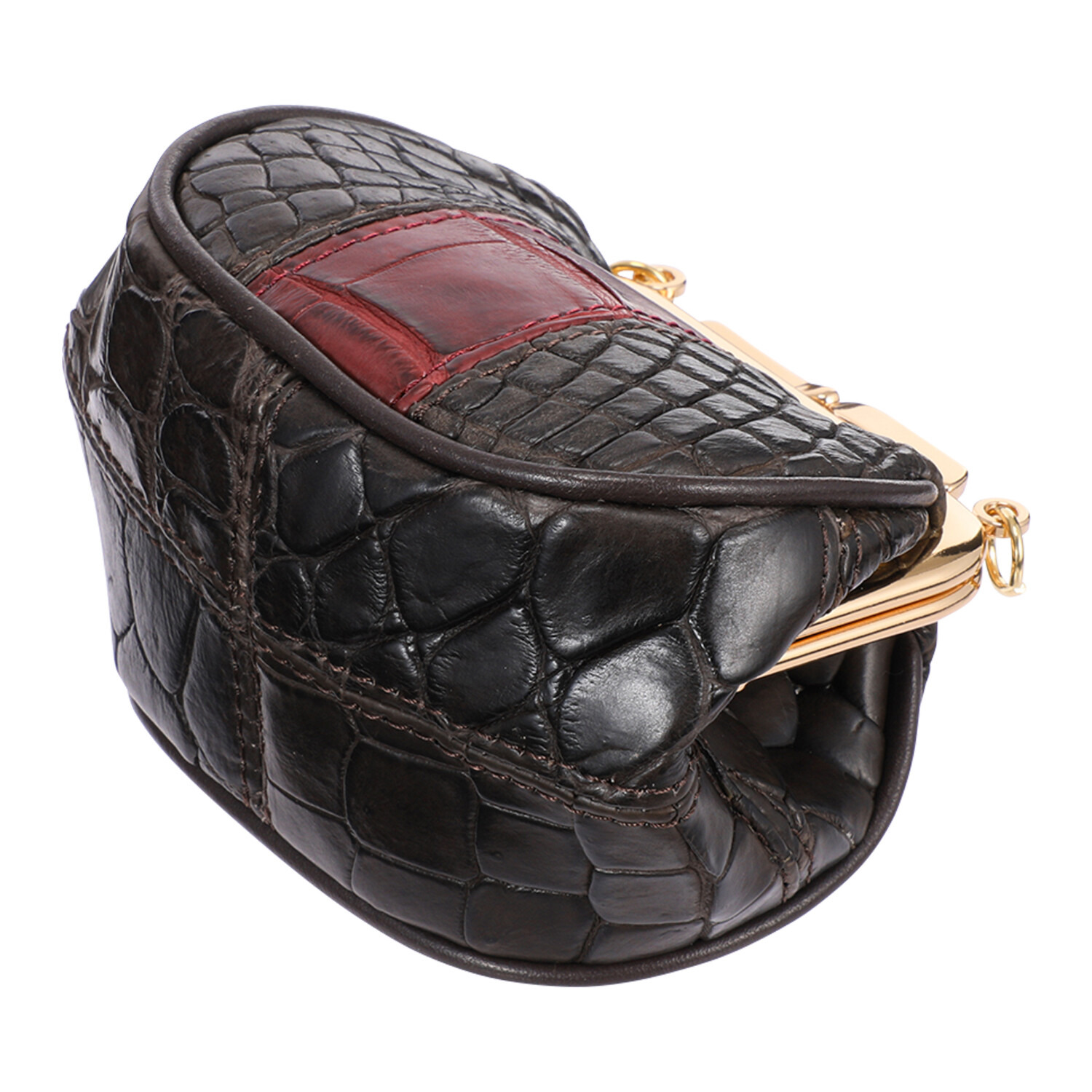 レザージュエルズ ギャレリア　ココリュクス クロコダイルポーチの カラーはお任せ！ がま口ポーチ２個セット