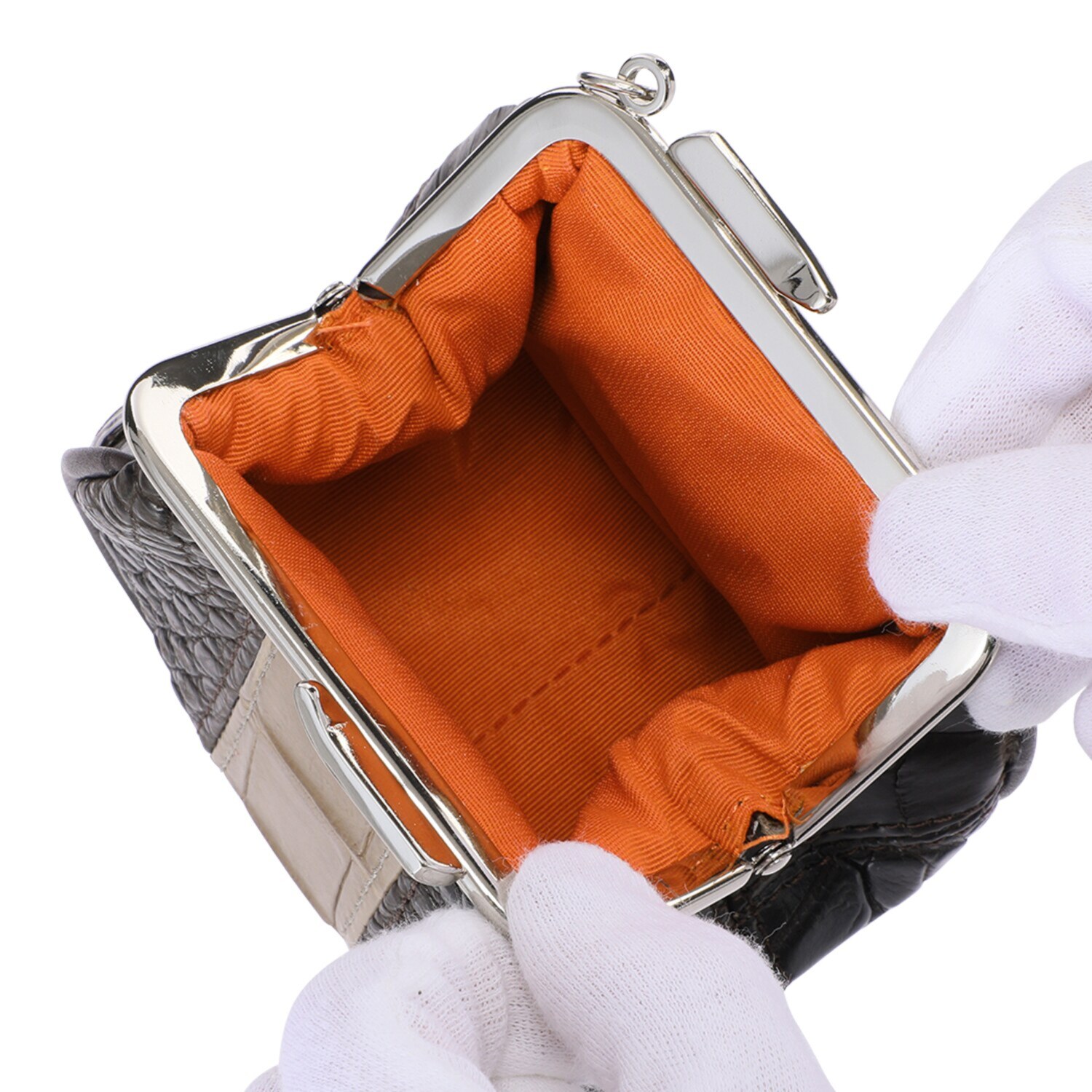 レザージュエルズ ギャレリア　ココリュクス クロコダイルポーチの カラーはお任せ！ がま口ポーチ２個セット