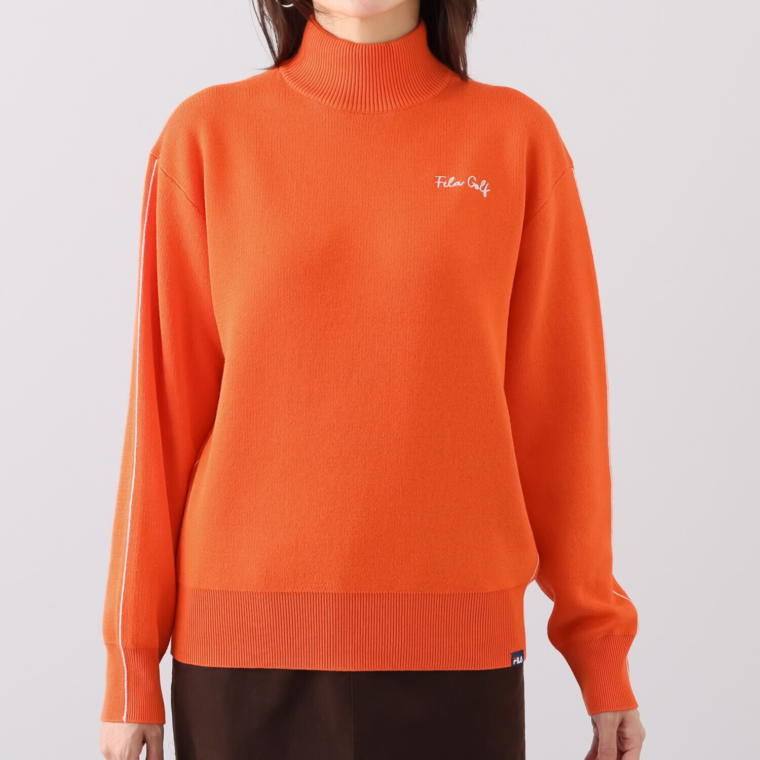 フィラ 吸光発熱する糸を使った あたたかモックネック ニットプルオーバー