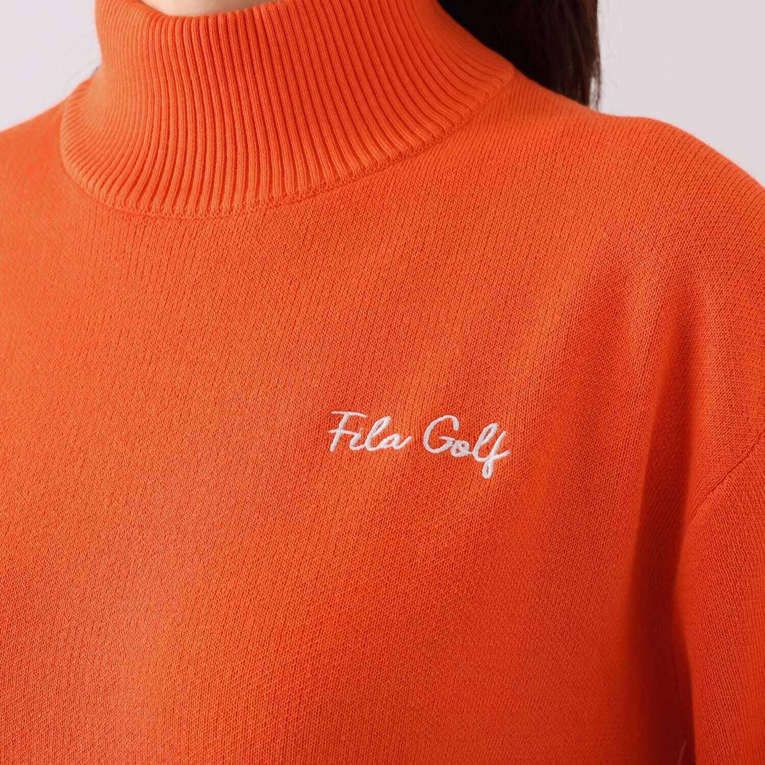 フィラ 吸光発熱する糸を使った あたたかモックネック ニットプルオーバー