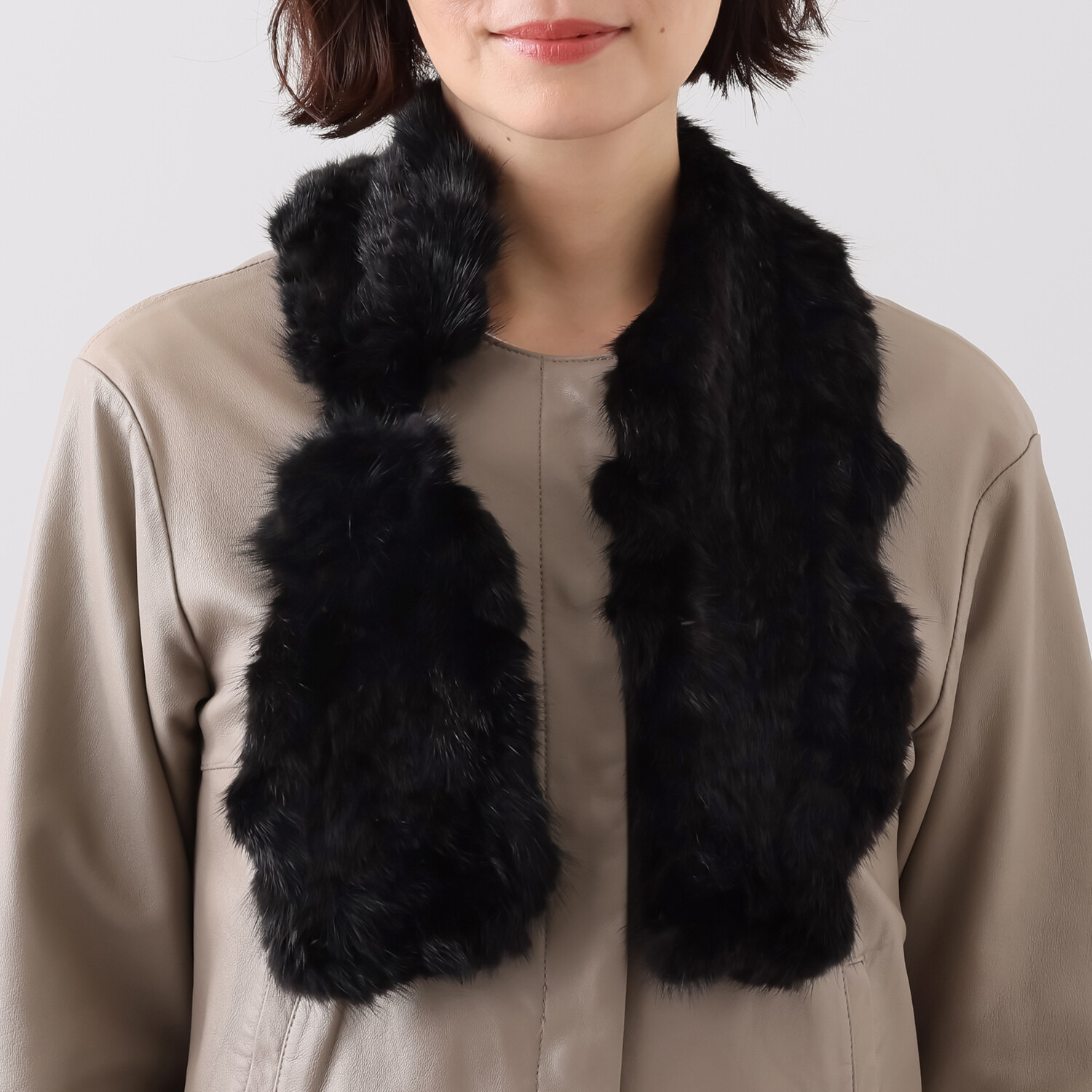 ミンクヤーン マフラー