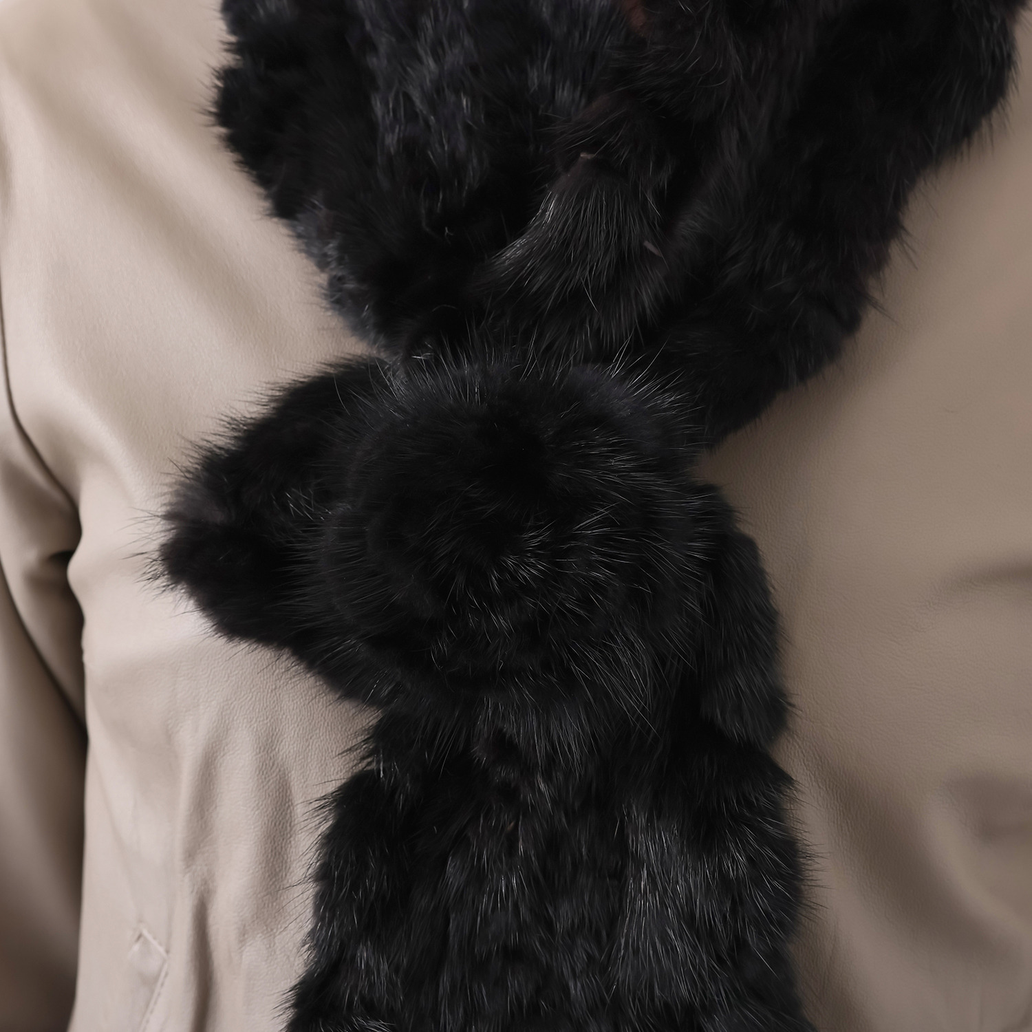 ミンクヤーン マフラー