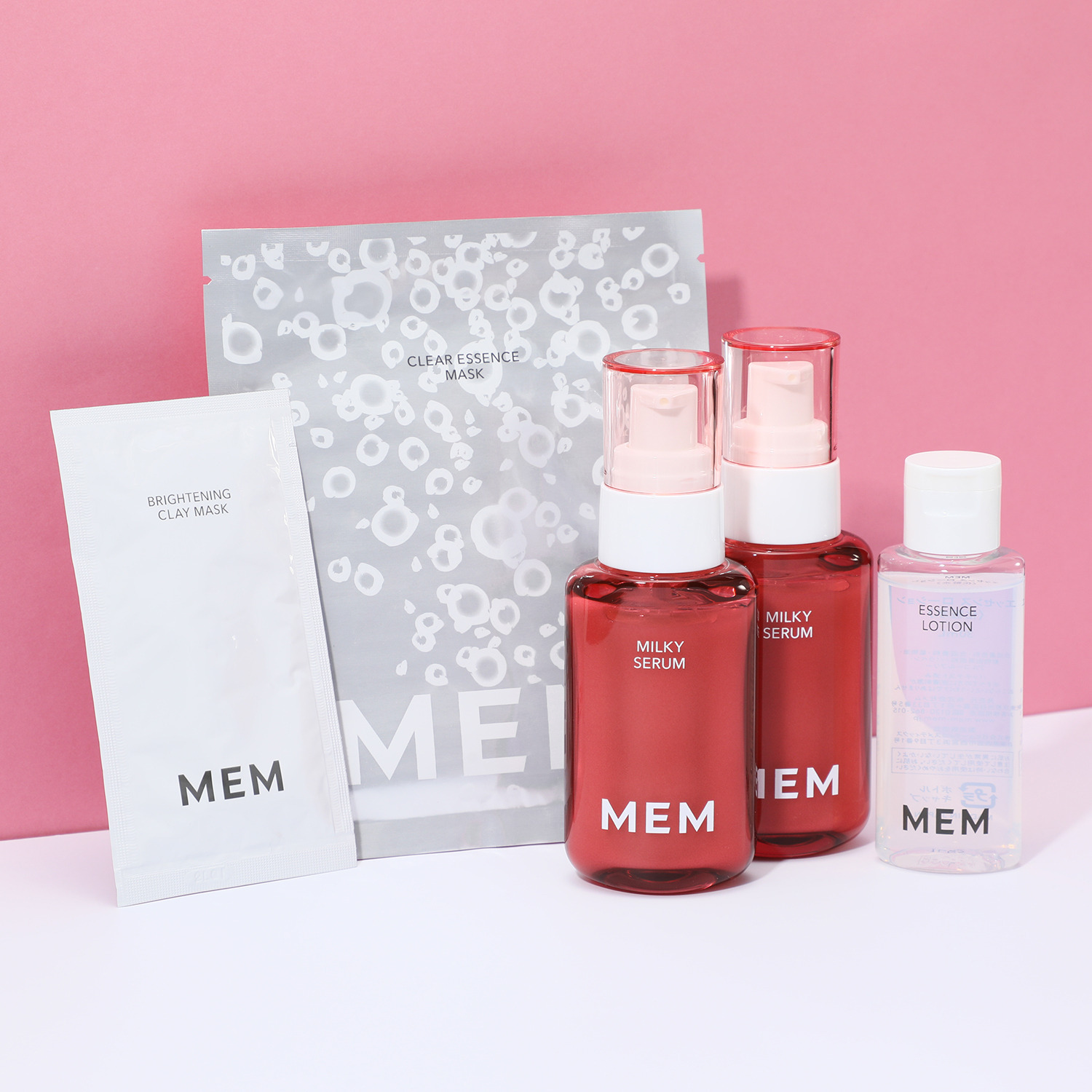 ＭＥＭ ３種のハリ成分を厳選配合 ふわとろのテクスチャーで すばやく肌になじむ ミルク状美容液 セラミルク ２本特別セット