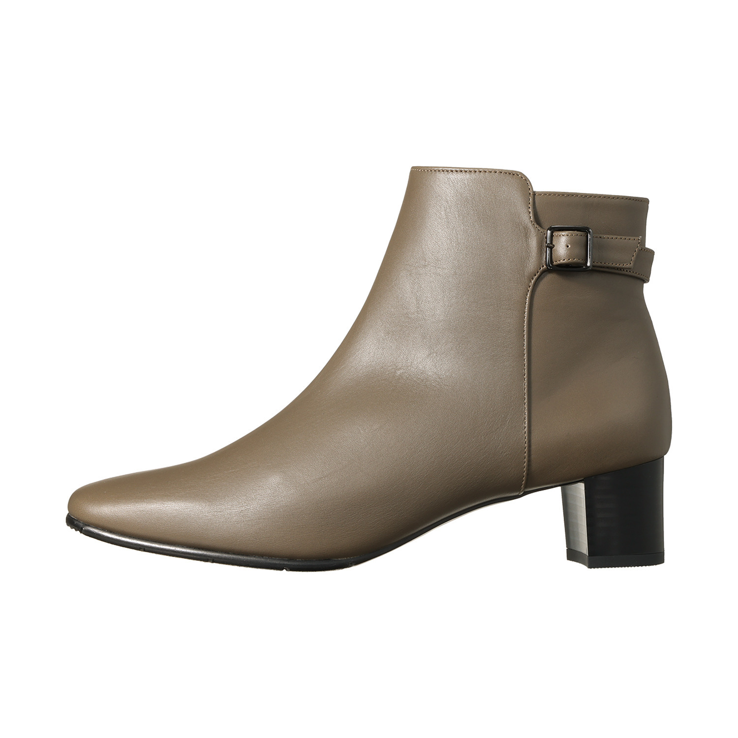 ビューフィット 日本製 脚を美しく魅せる！ 牛革・ゆったり３Ｅ 雨でも安心・足首すっきり ショートブーツ