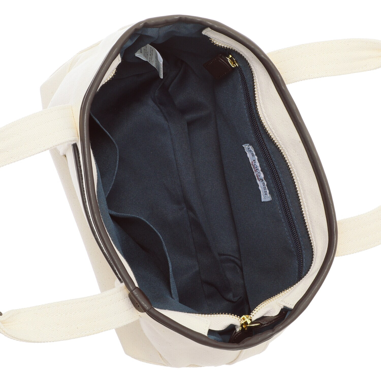 ユーエスポロ　アッスン キャンバス ロゴ＆マーク刺しゅう トートバッグ