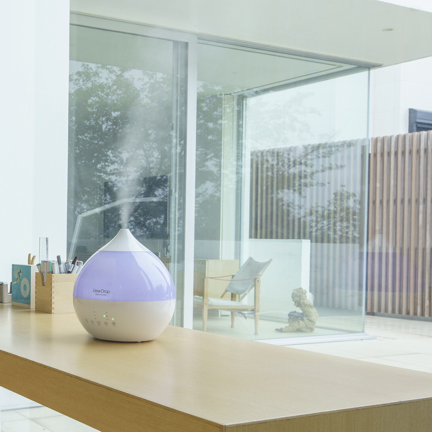 スリーアップ パワフルに加湿！ アロマも対応 ハイブリッド加湿器 デュードロップＬ ＨＦＴ−１７１８