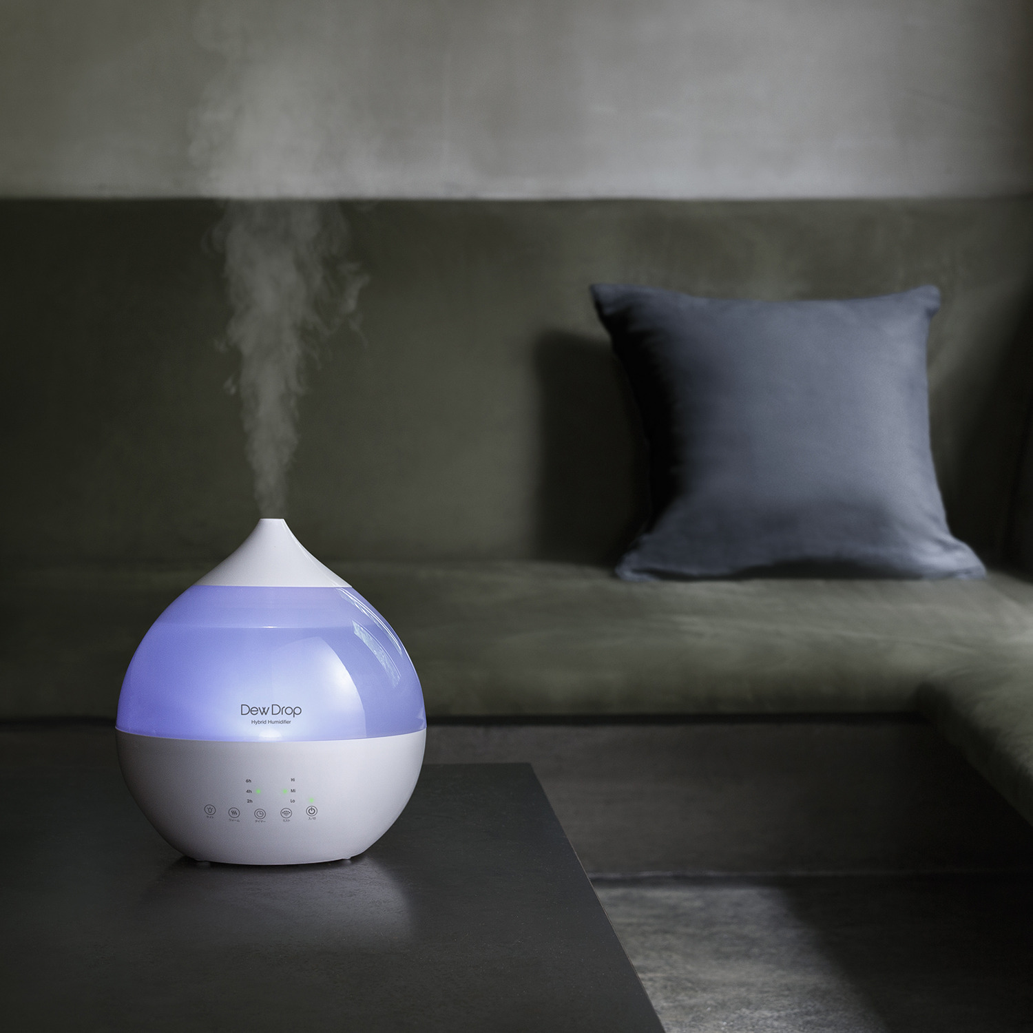 スリーアップ パワフルに加湿！ アロマも対応 ハイブリッド加湿器 デュードロップＬ ＨＦＴ−１７１８