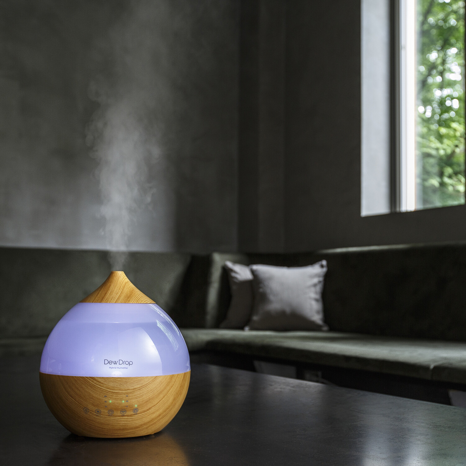 スリーアップ パワフルに加湿！ アロマも対応 ハイブリッド加湿器 デュードロップＬ ＨＦＴ−１７１８