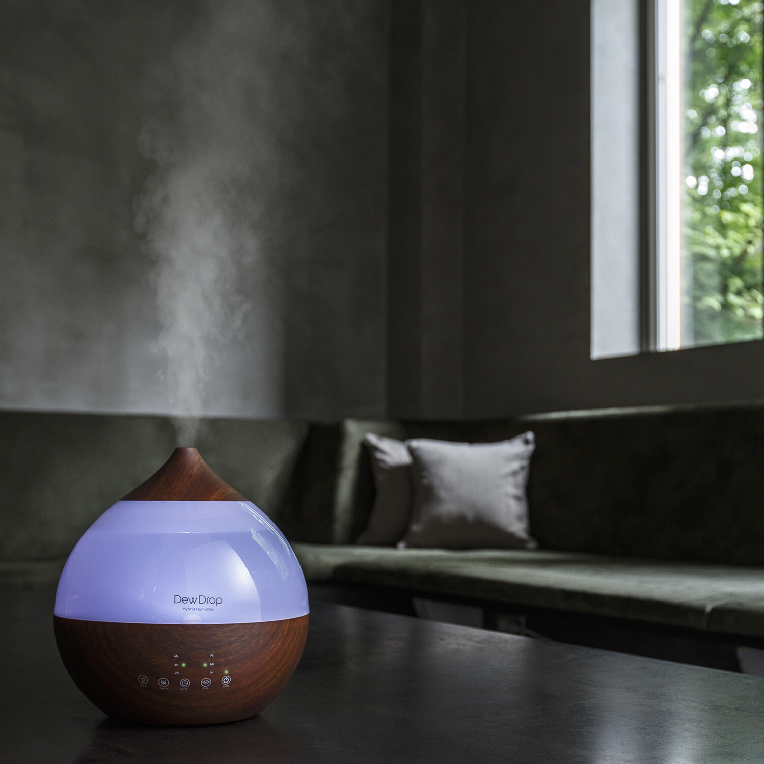 スリーアップ パワフルに加湿！ アロマも対応 ハイブリッド加湿器 デュードロップＬ ＨＦＴ−１７１８
