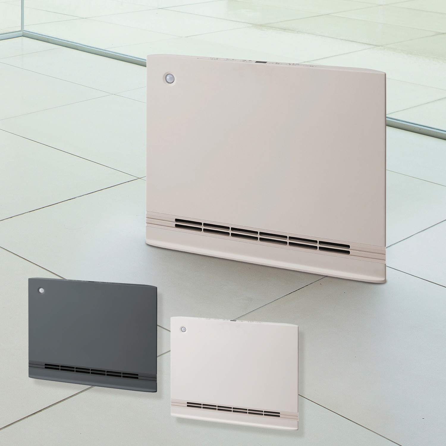 スリーアップ 節電／室温センサー付き 薄型設計なのに大風量 パネルセラミックヒーター スマートスリム ヒートワイド ＣＨ−Ｔ２４９７