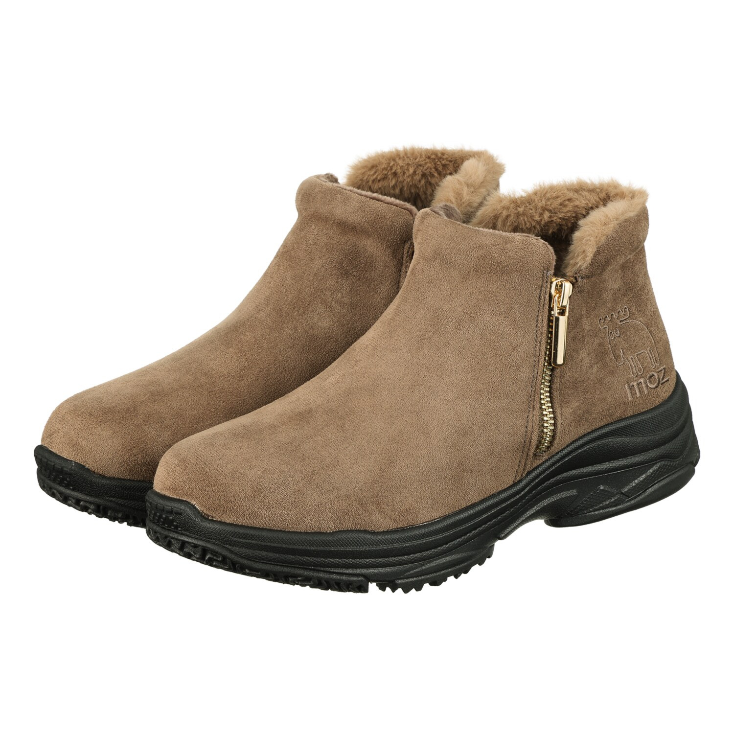 モズ 防水・はっ水 ダブルファスナー付 ショートブーツ