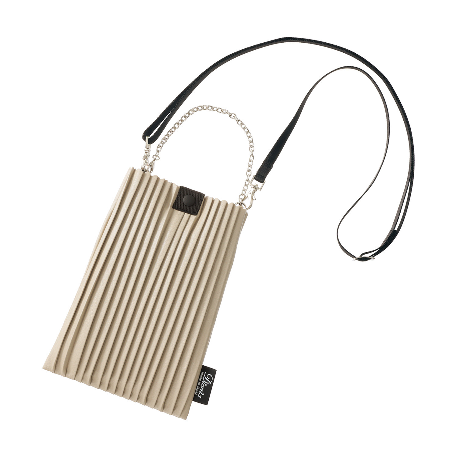 ディオニス 日本製　はっ水 スタイリッシュプリーツ 軽量ミニショルダーバッグ