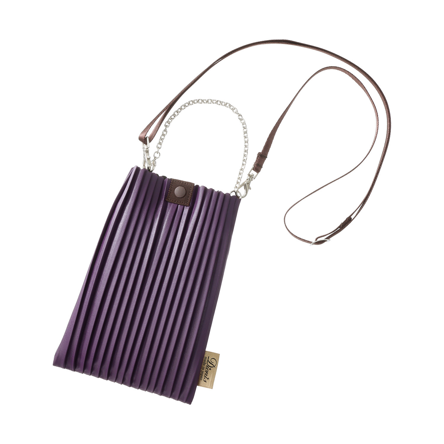 ディオニス 日本製　はっ水 スタイリッシュプリーツ 軽量ミニショルダーバッグ