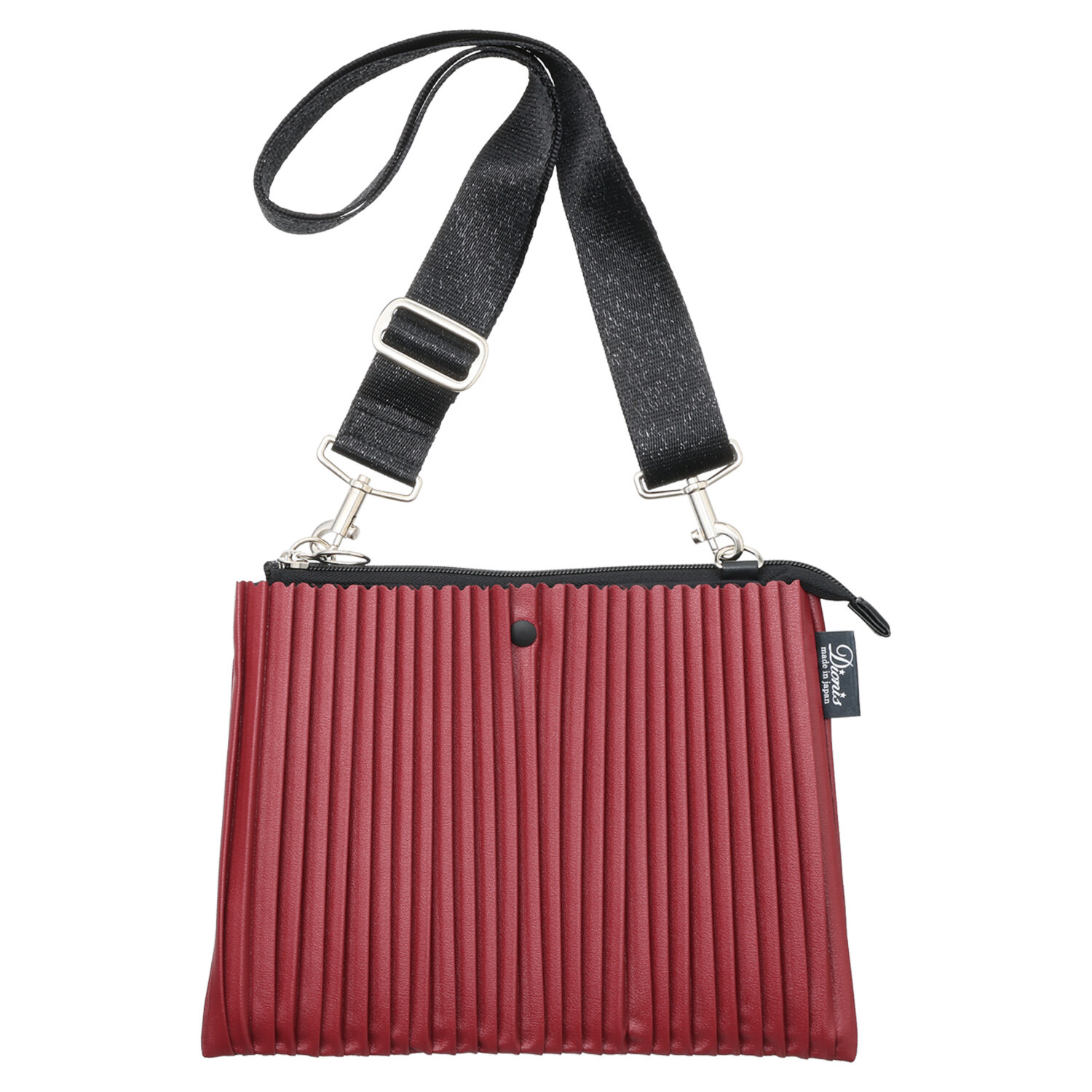 ディオニス 日本製　はっ水 スタイリッシュプリーツ シャイニーストラップ 軽量ショルダーバッグ