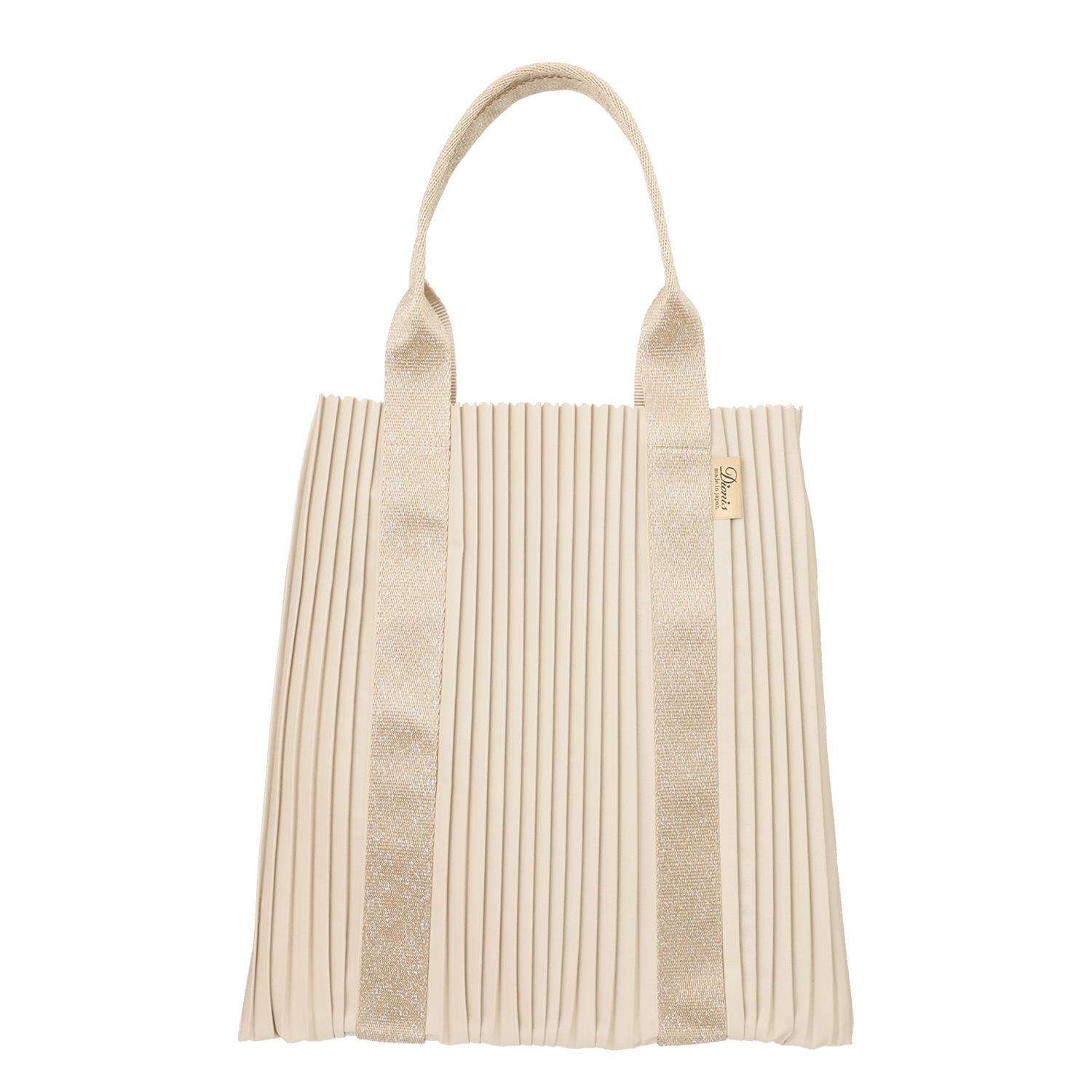 ディオニス 日本製　はっ水 スタイリッシュプリーツ シャイニーハンドル 軽量トートバッグ