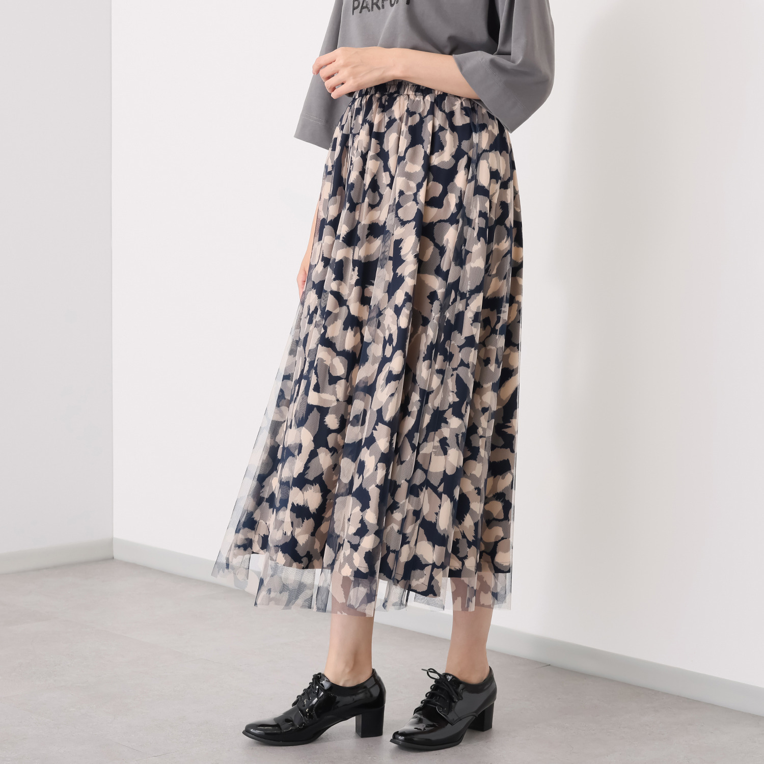 エピデミーク レオパード柄 チュールスカート