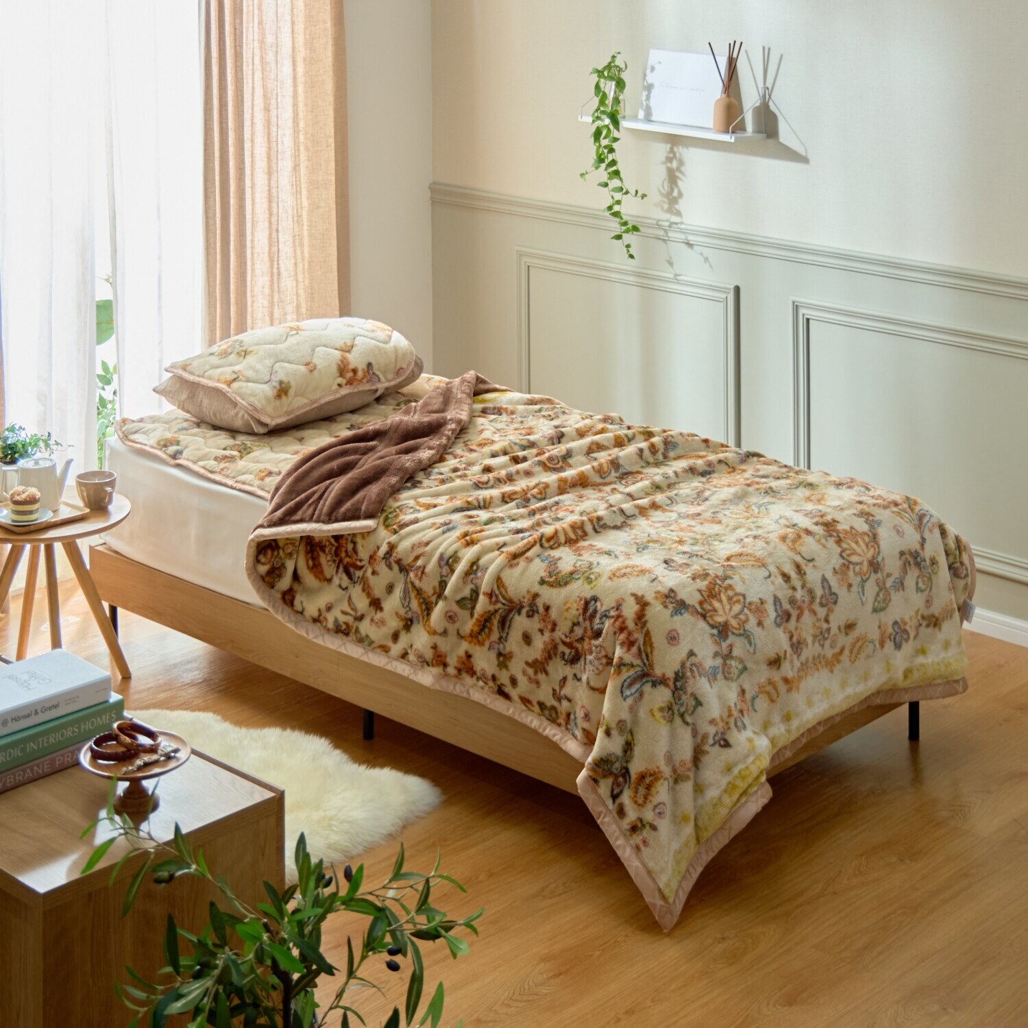 モリリン アルミ蒸着シート入り ぽかぽかあったか 吸湿発熱 ２枚合わせ毛布 ＜セミダブル＞