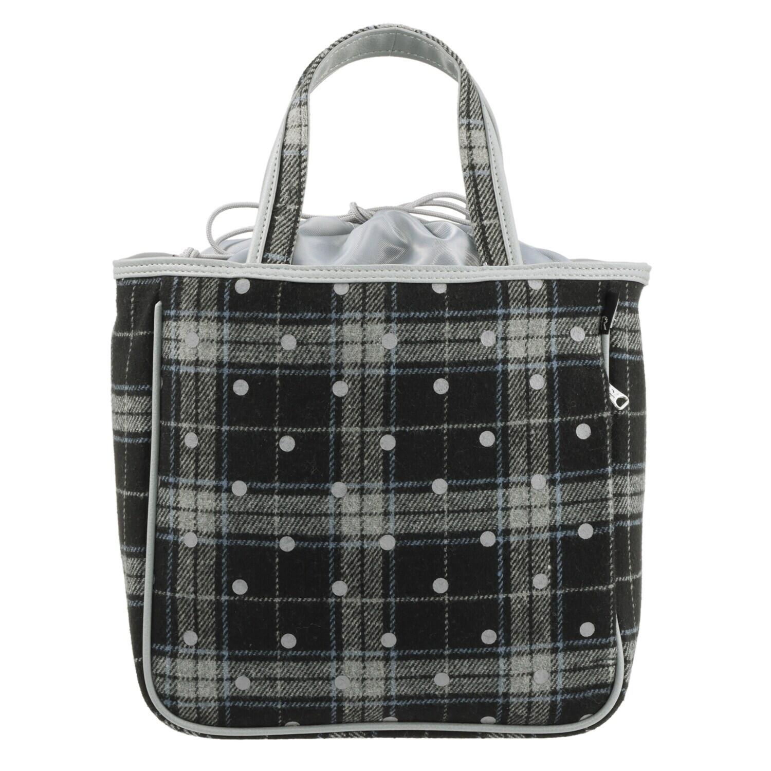 ルートート ドットチェックが 大人かわいい 巾着トートバッグ