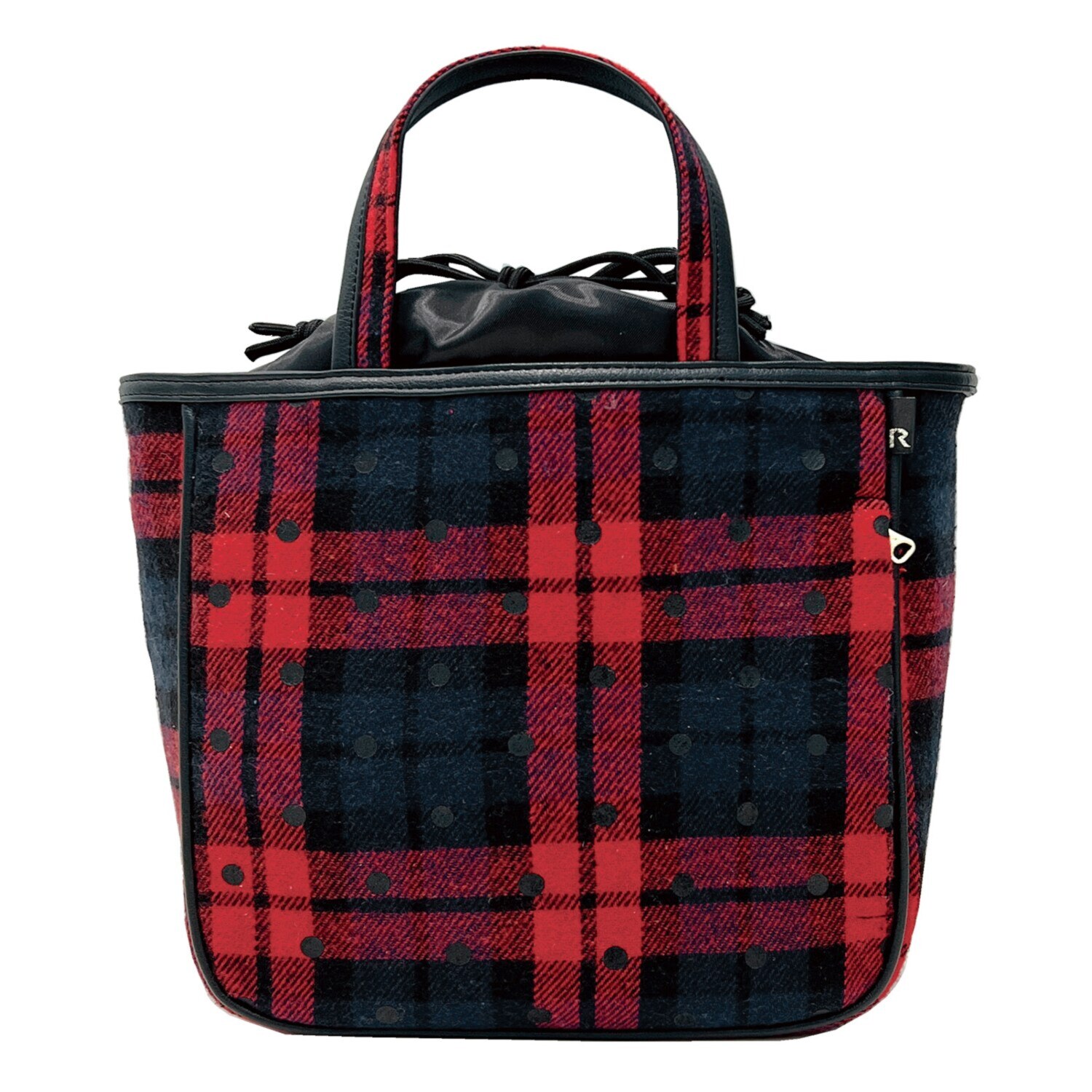 ルートート ドットチェックが 大人かわいい 巾着トートバッグ