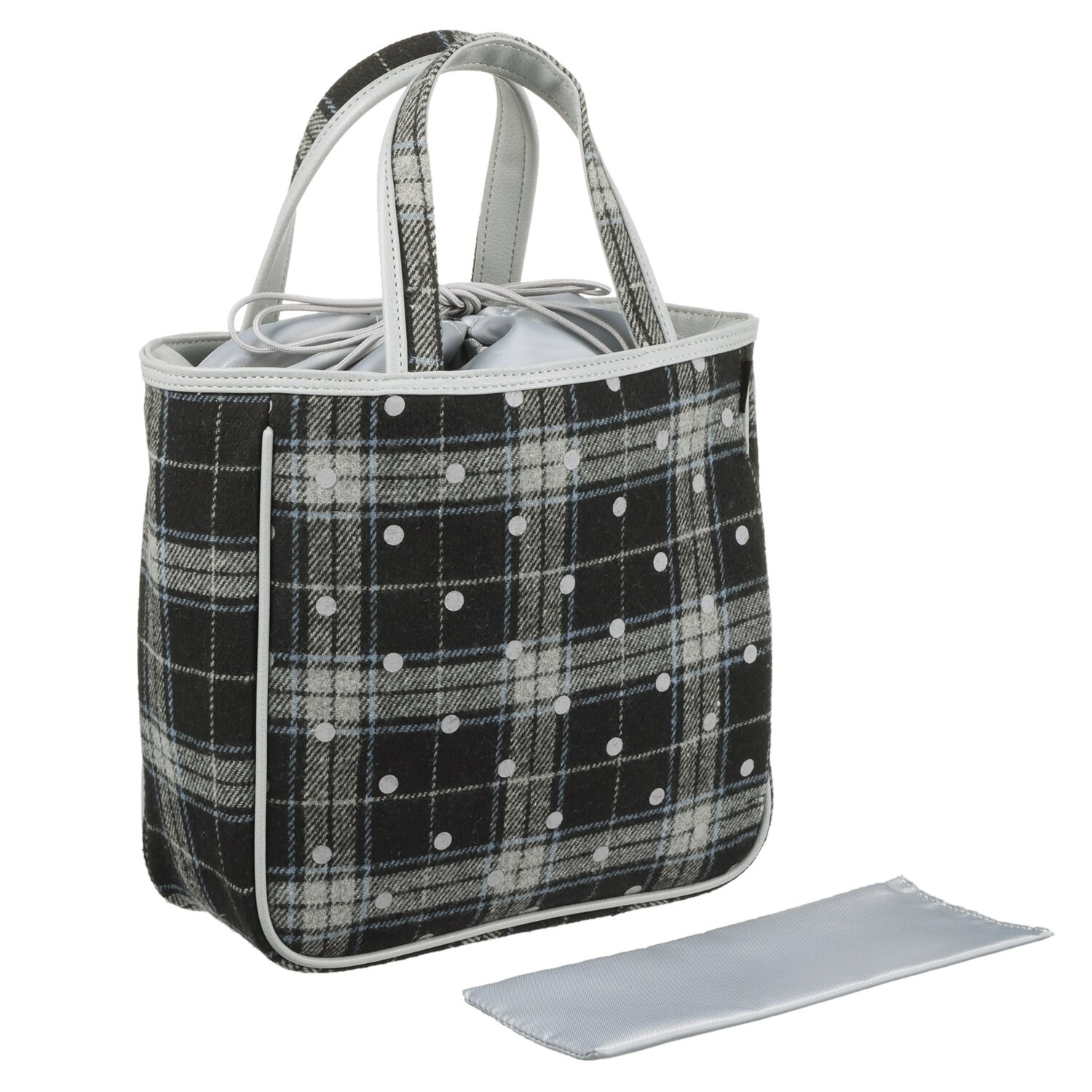 ルートート ドットチェックが 大人かわいい 巾着トートバッグ