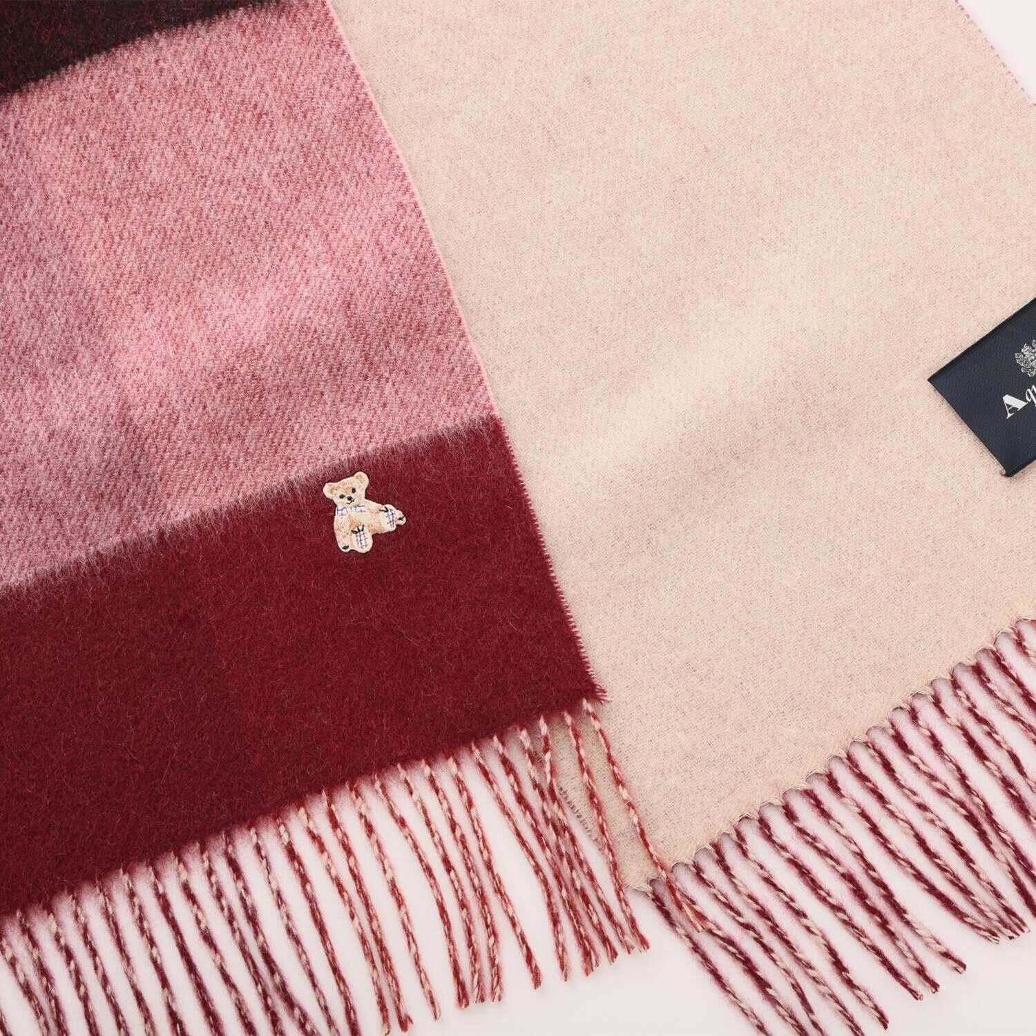 アクアスキュータム ウール１００％ ダブルフェイスマフラー