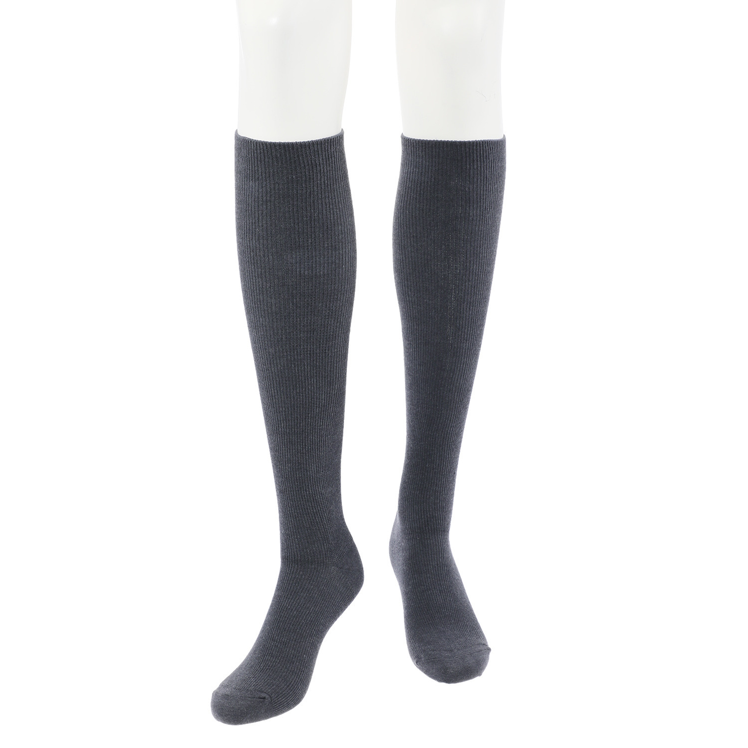 リオッサ 足首キュッ！ お昼間キュッとソックス 同色３足セット ＜チャコール＞