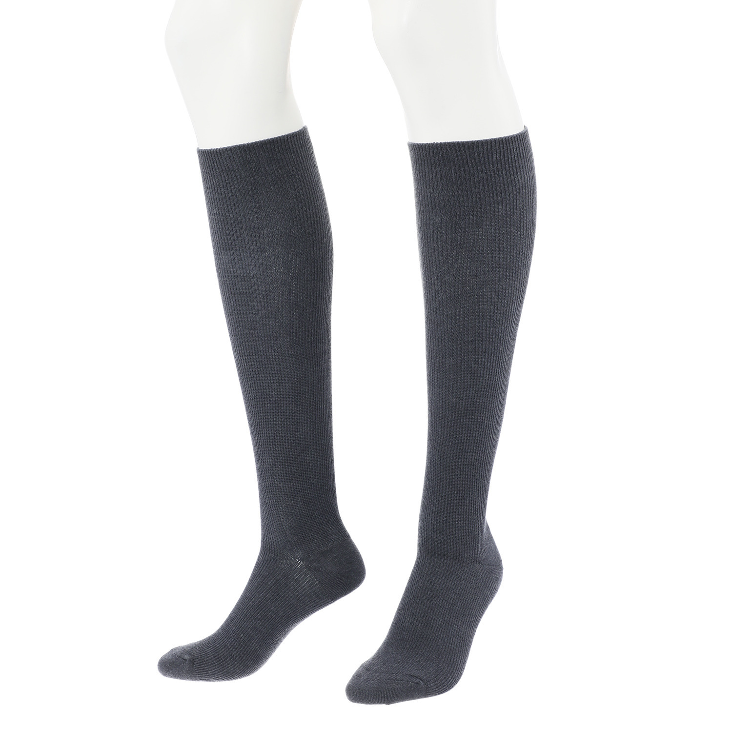 リオッサ 足首キュッ！ お昼間キュッとソックス 同色３足セット ＜チャコール＞