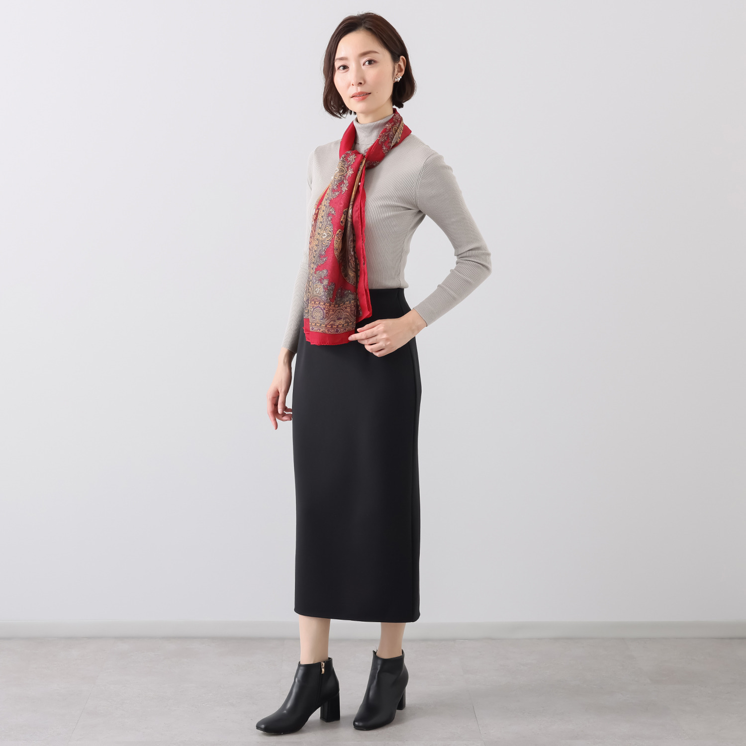 モノカフェ １枚で 着る・羽織る・巻く ３ＷＡＹエレガント ジレ＆ストール ２色セット