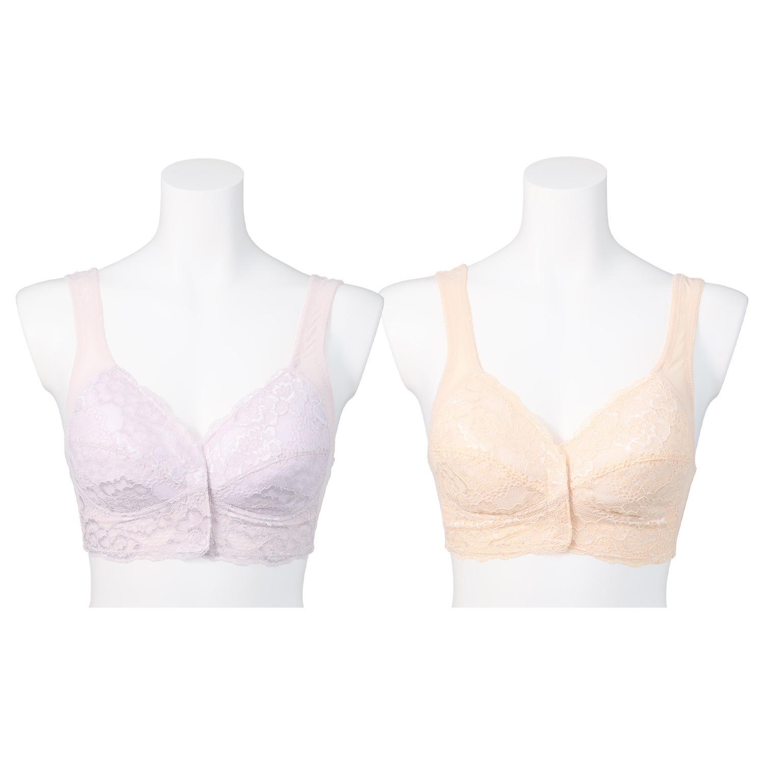 ２４時間ブラ らくちん前開き ブラジャー２色セット