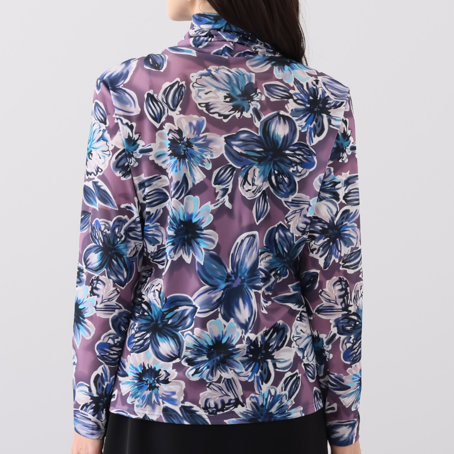 ダジュール パワーネットプリント ハイネックプルオーバー