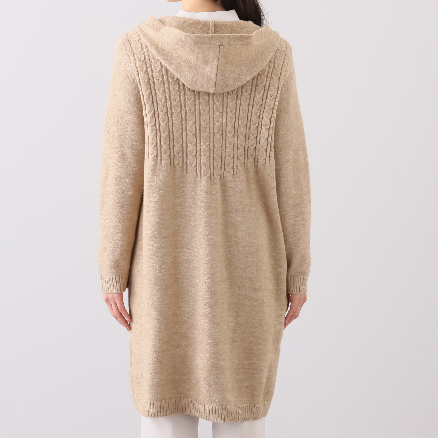 ダジュール フードデザイン ロングカーディガン