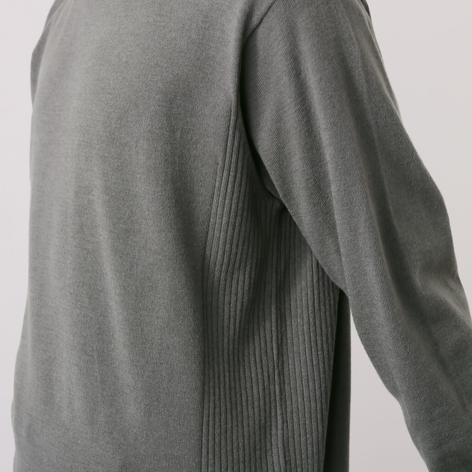 ラヴィーコンフォート 吸湿発熱 袖口配色＆リブアクセント タートルネック プルオーバー　＜メンズ＞