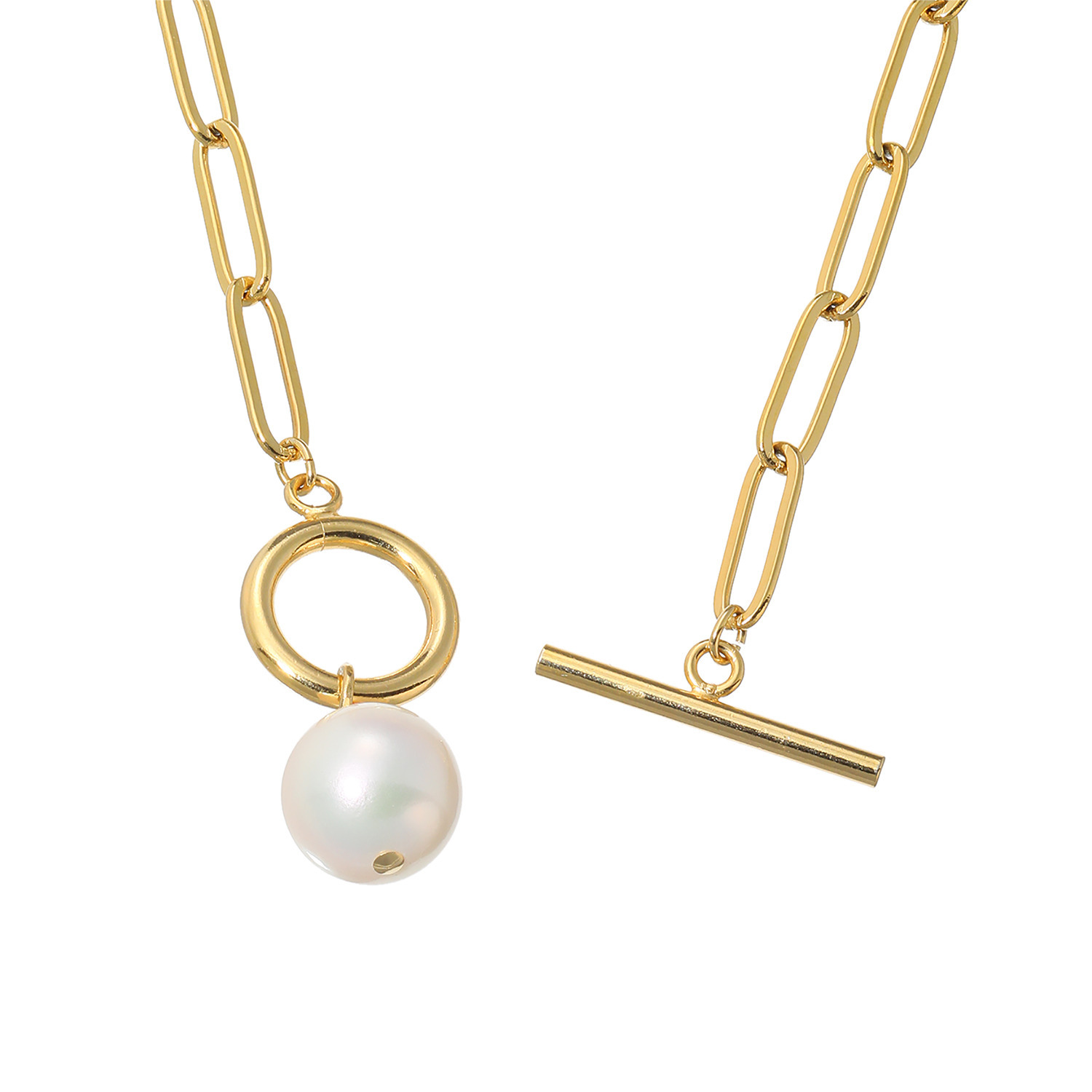 プレミアムパール 泉州の職人技 １０ｍｍＵＰ　貝パール ステンレスチェーン スタイリッシュネックレス