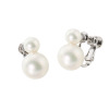 プレミアムパール 泉州の職人技 １０ｍｍＵＰ　貝パール ツインデザイン イヤリング／ピアス