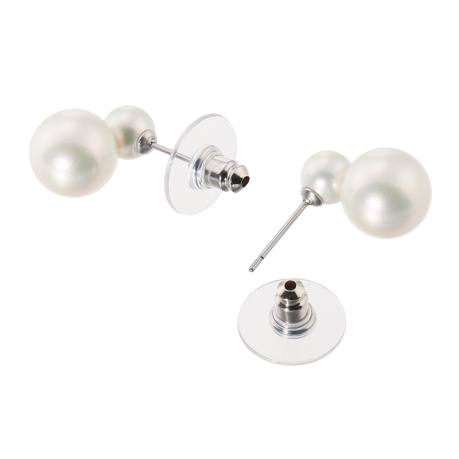 プレミアムパール 泉州の職人技 １０ｍｍＵＰ　貝パール ツインデザイン イヤリング／ピアス