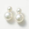 プレミアムパール 泉州の職人技 １０ｍｍＵＰ　貝パール ツインデザイン イヤリング／ピアス