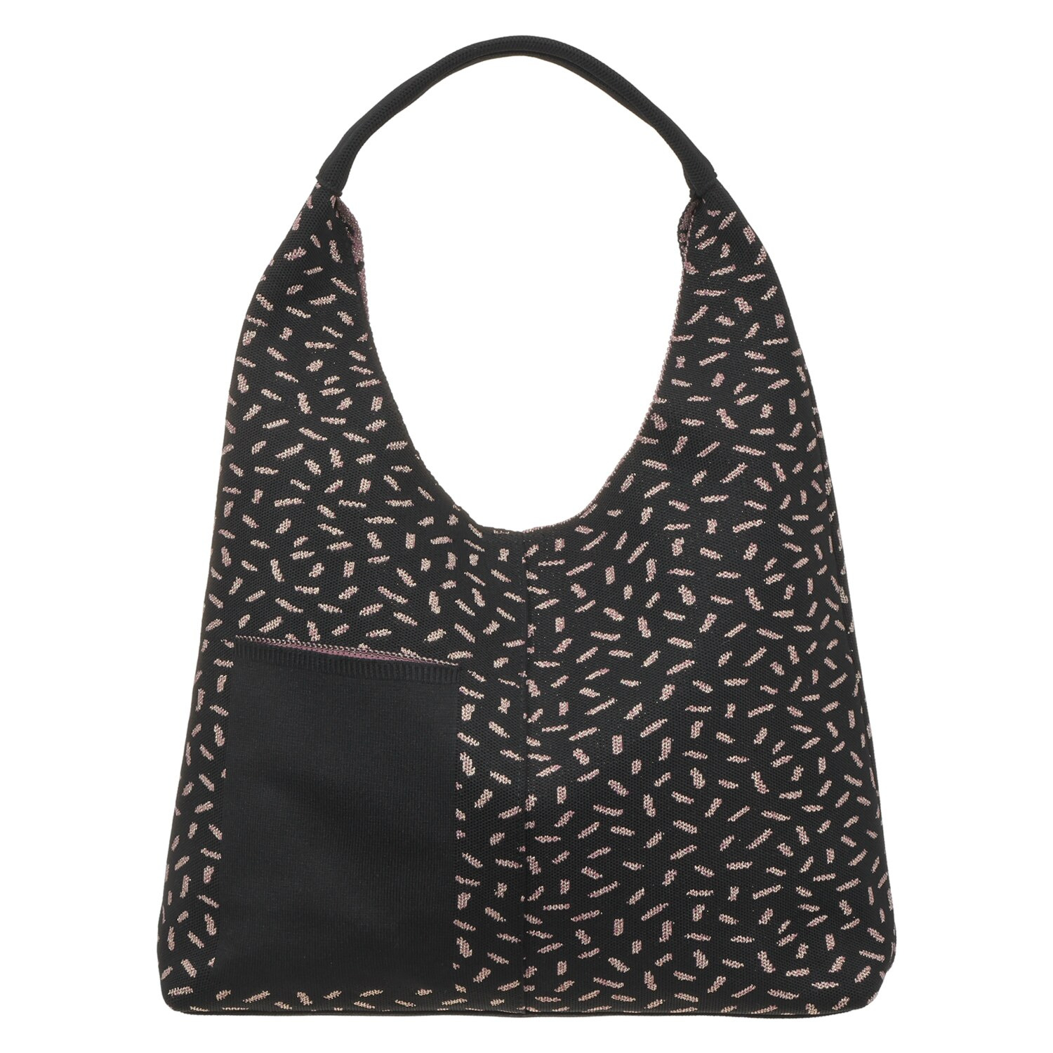 ルートート Ａ４すっぽり、肩掛けＯＫ ニット ラウンドトートバッグ ＜同柄ポーチ付＞