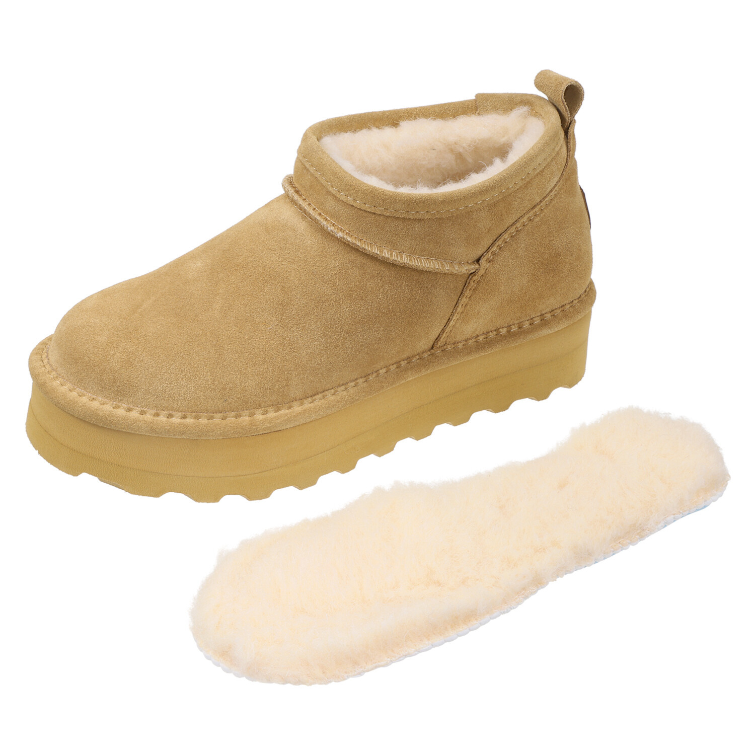 ベアパウ 牛革厚底ブーツ “レトロ スーパーショーティ”