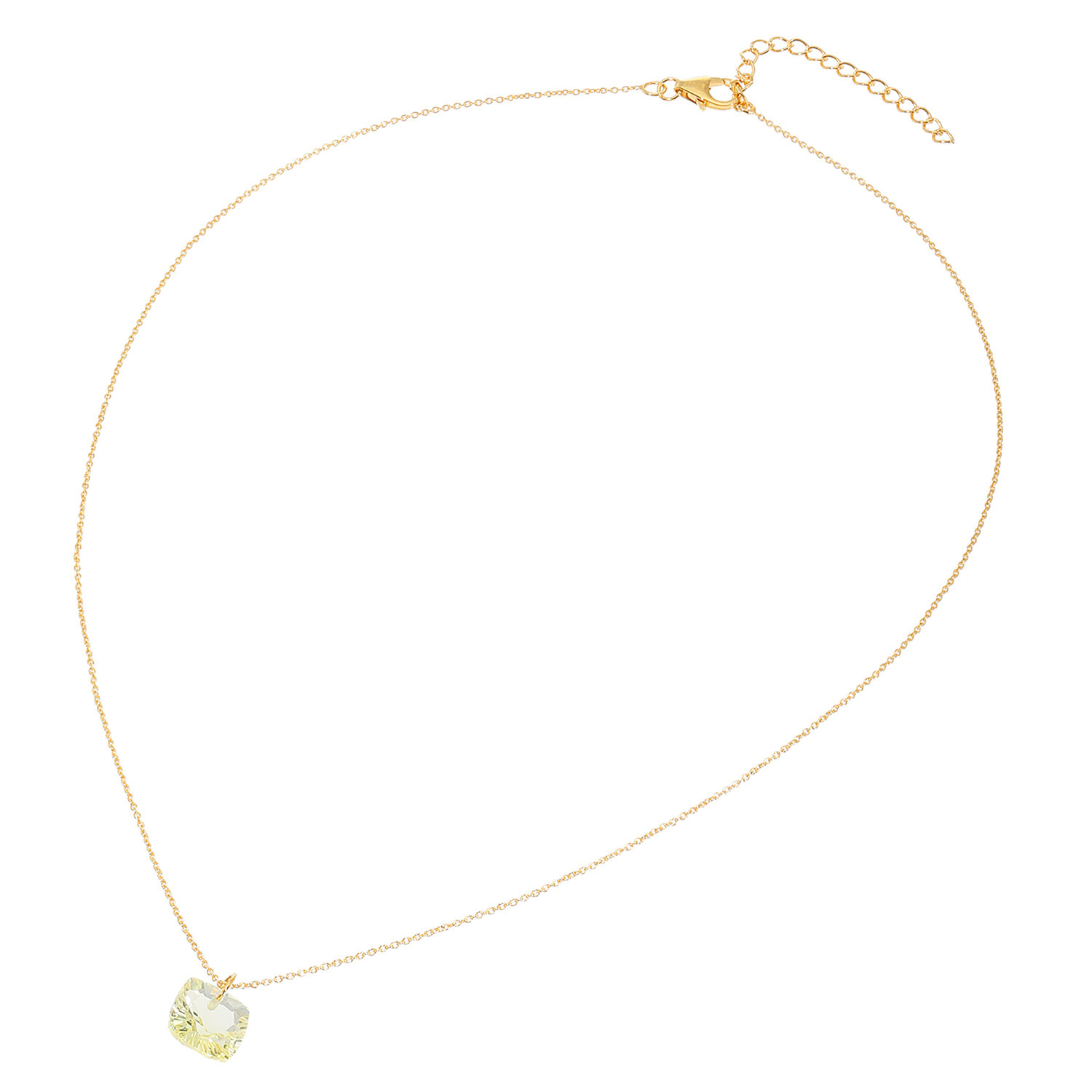 セレンディラム シルバー 透明感あふれる クッション コンケーブカット ジェムストーンペンダント