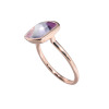 セレンディラム シルバー アメシスト クッションシェイプ クロスカットバフトップ リング