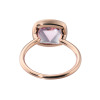 セレンディラム シルバー アメシスト クッションシェイプ クロスカットバフトップ リング