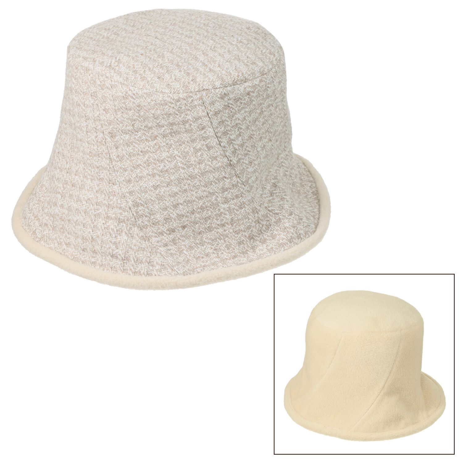 タイムクロス 日本製 ふんわり暖か リバーシブルハット