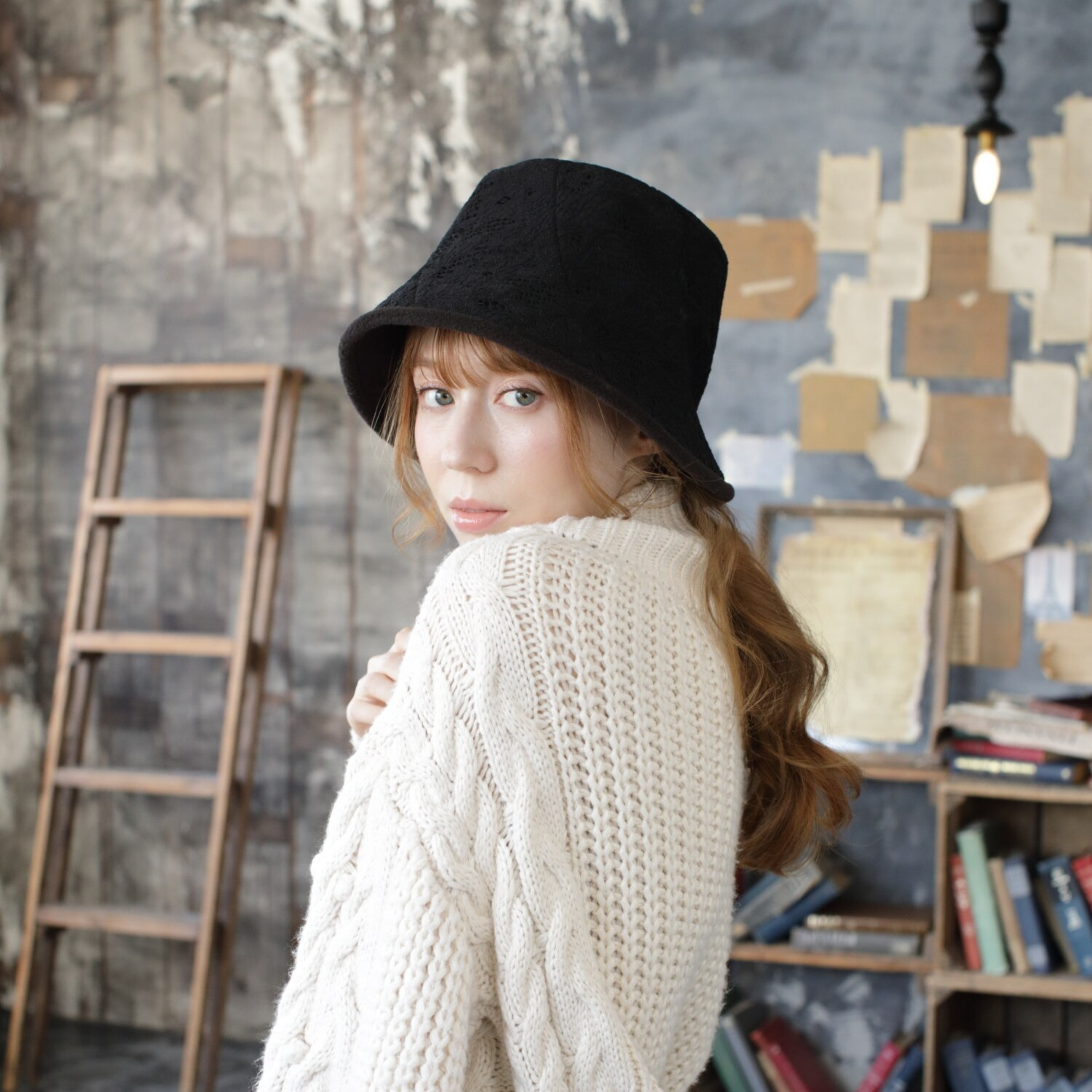 タイムクロス 日本製 ふんわり暖か リバーシブルハット